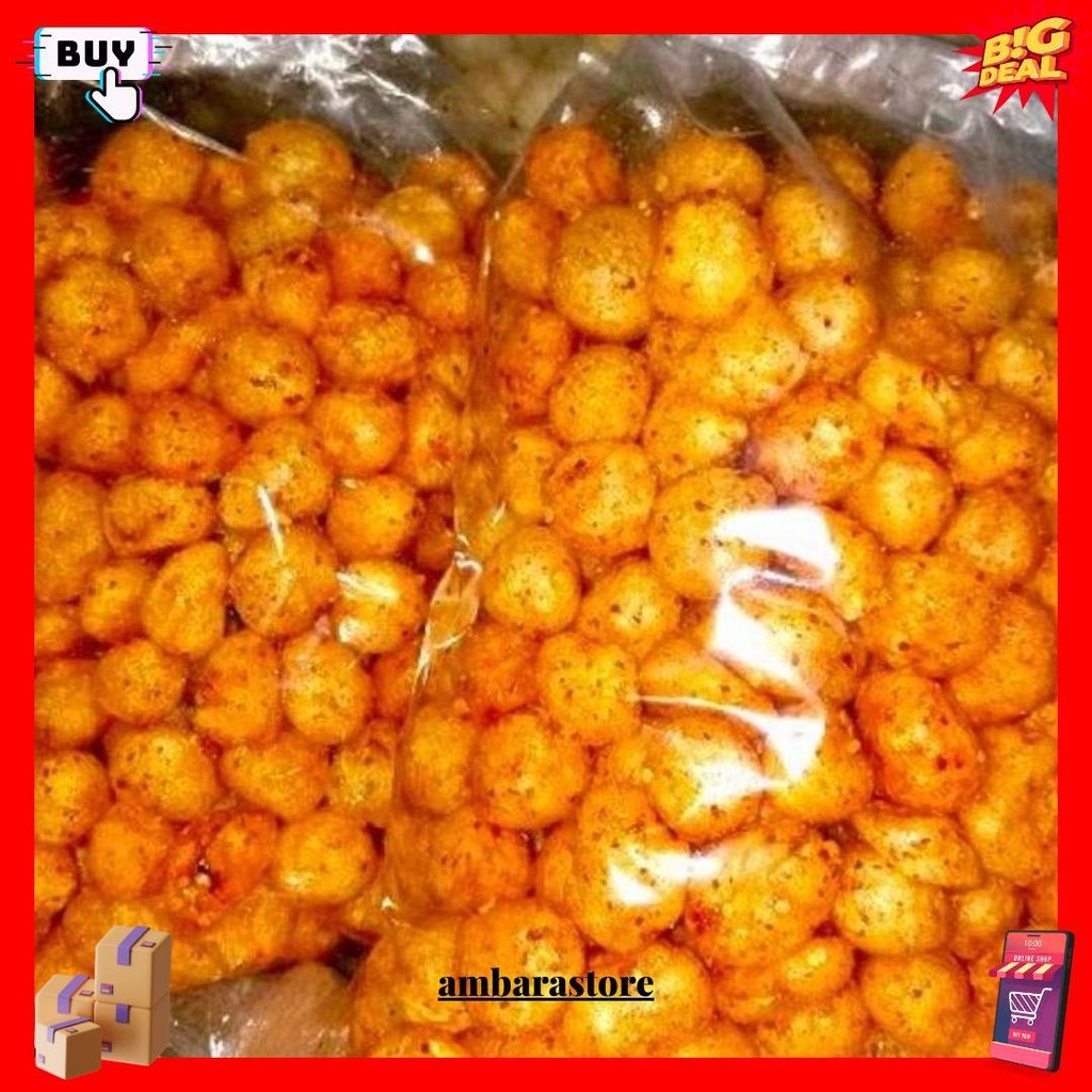 

Cimol Kering Emplod Pedas Asin Endog Lewo Kemasan 1Kg Terlaris