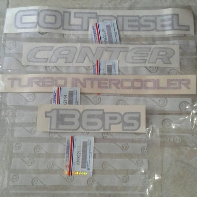 Stiker Coltdiesel Canter Turbo Intercooler 136 Ps Set Original Terlengkap