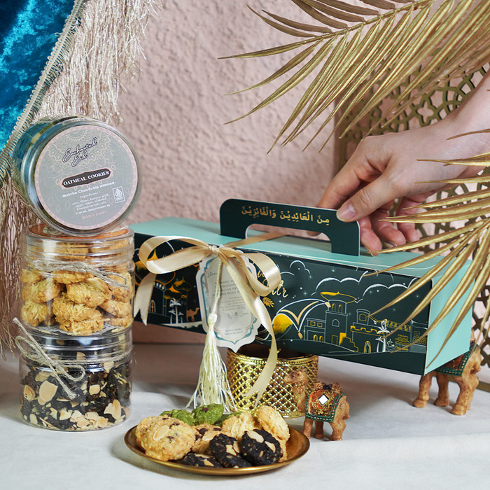 

New! HAMPERS LEBARAN / IDUL FITRI / EID MUBARAK - OATMEAL COOKIES 3 JARS Idul Fitri