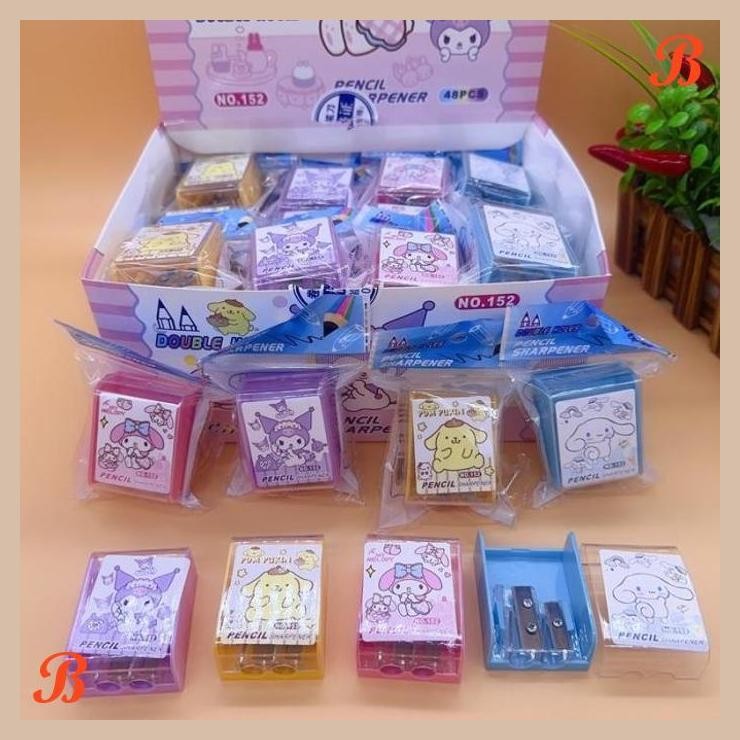 

| KK | SERUTAN PENSIL RAUTAN DUA LUBANG KUROMI DOUBLE-HOLE PENCIL SHARPENER KARAKTER SANRIO ATK