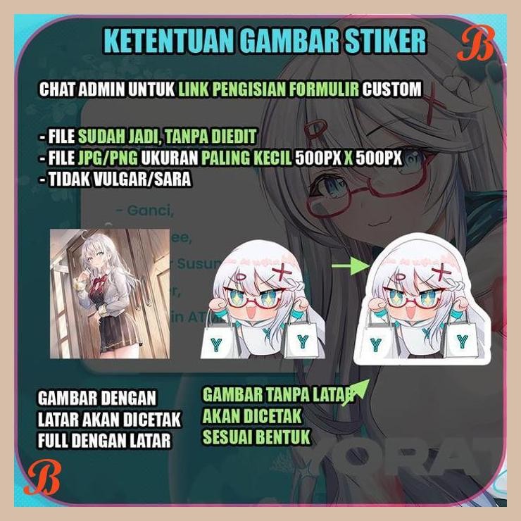 

| HH | STIKER GLOSSY CUSTOM MEME, GAMBAR BEBAS, ANIME UNTUK DI HP LAPTOP HELM