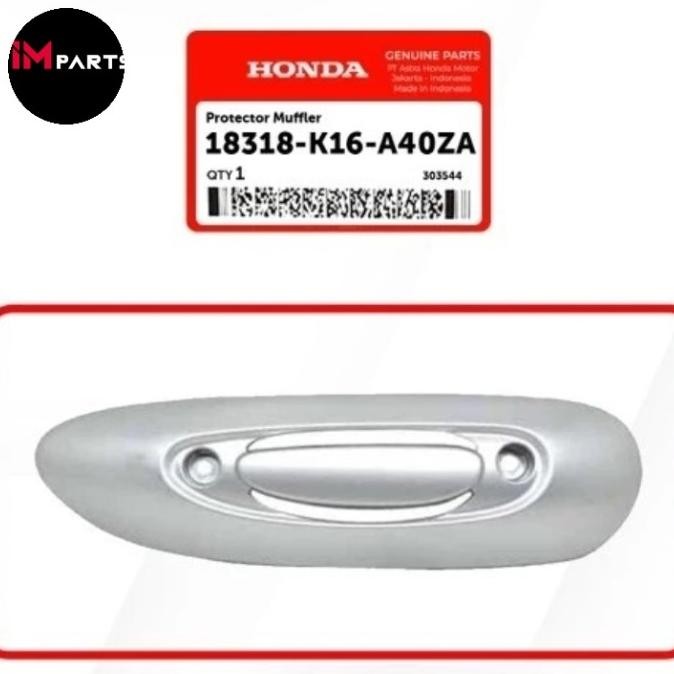 Cover Tameng Knalpot Scoopy Fi Esp K16 2012-2016 Silver Original