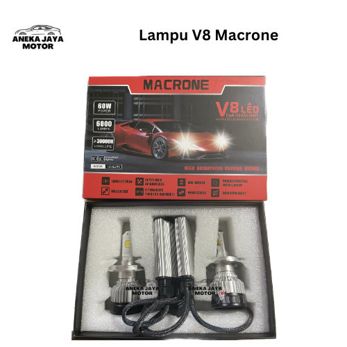 Lampu Mobil Led Macrone Turbo Super Terang V8 - H4 H11