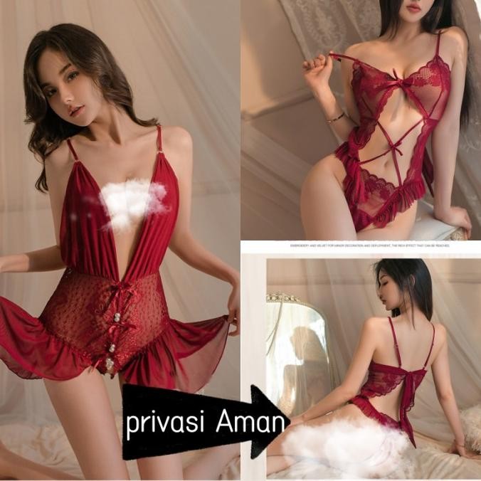 

Lingerie Sexy Teddy Lingerie V Neck Sexy Bodysuit Renda Night A2600 Original