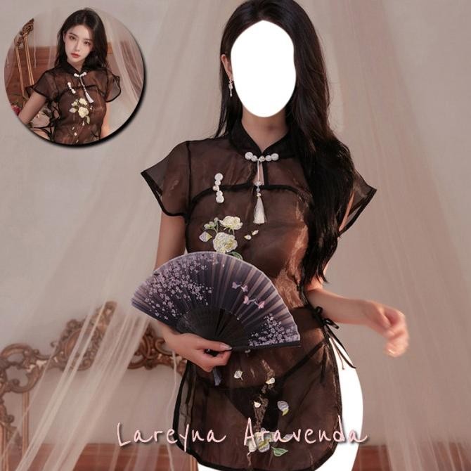 

Lareyna Aravenda Set Lingerie Kostum Fantasy Cheongsam Old Shanghai Terawang Lg766 Original