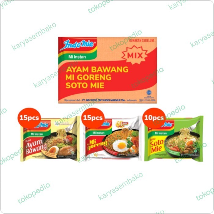 

PROMO MIE / PASTA / REG indomie mix 1 dus campur goreng ayambawang soto rendang NON COD