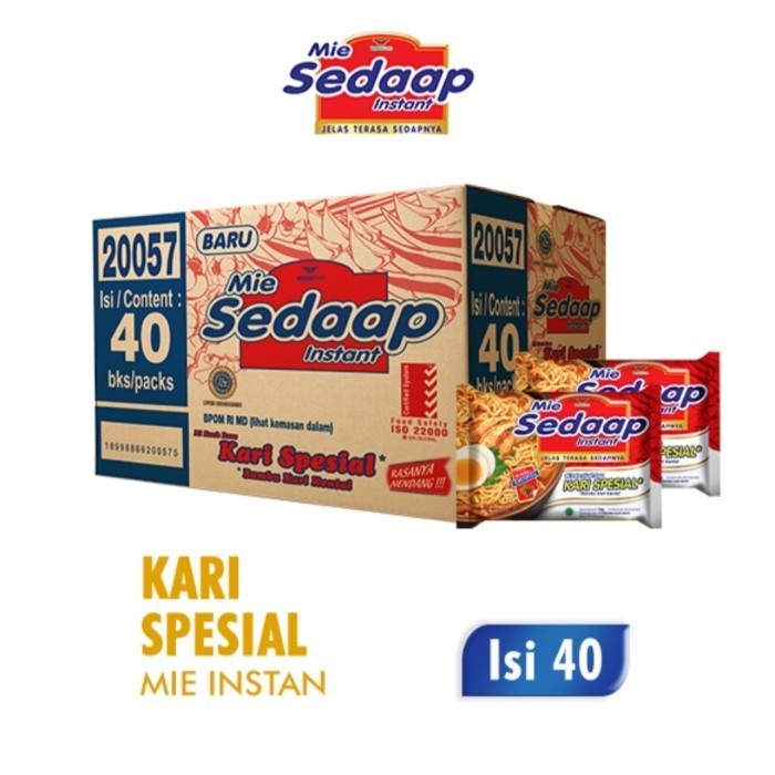 

PROMO MIE / PASTA / Mie Sedaap Instant Rasa Kari Ayam (1 dus/40 pcs) NON COD