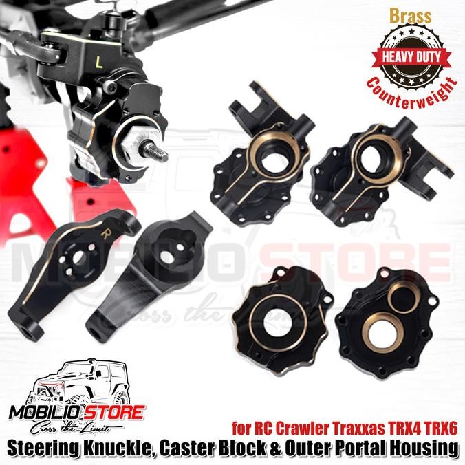 Upgrade Brass Steering Knuckle C-Hub Outer Portal Housing Traxxas TRX4