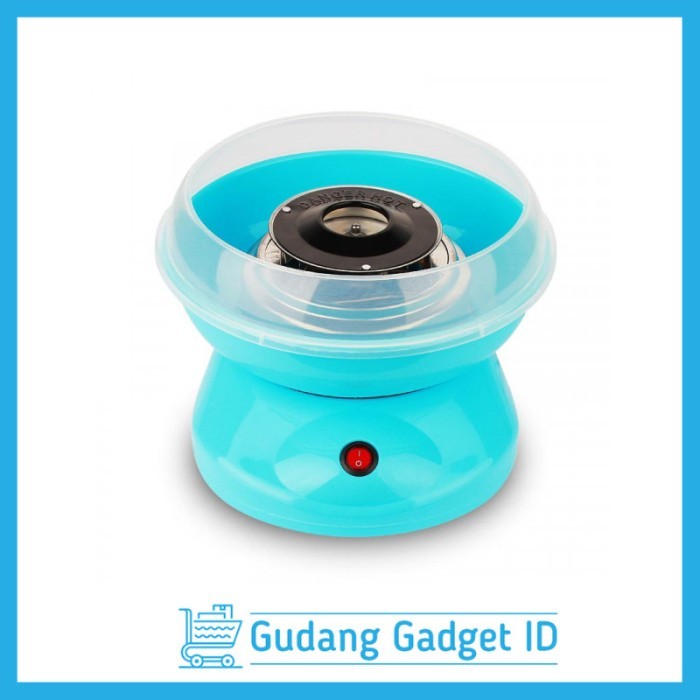 TERLARIS MESIN GULALI PEMBUAT GULA KAPAS MINI ARUM MANIS PERMEN COTTON CANDY - JK-M05 - BLUE -