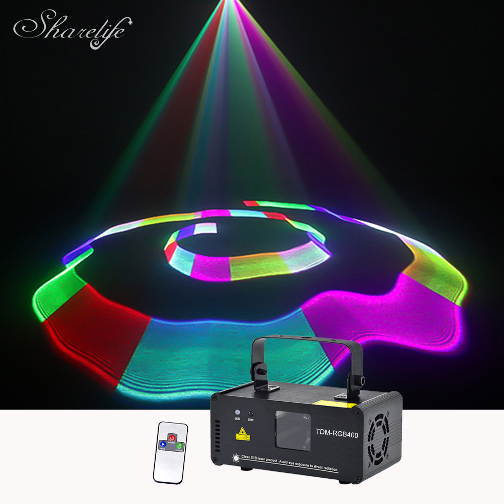 AERO Sharelife Mini 3D RGB Full Color DMX Laser Scan Lights PRO DJ Home Party Gig Beam Effect Stage 