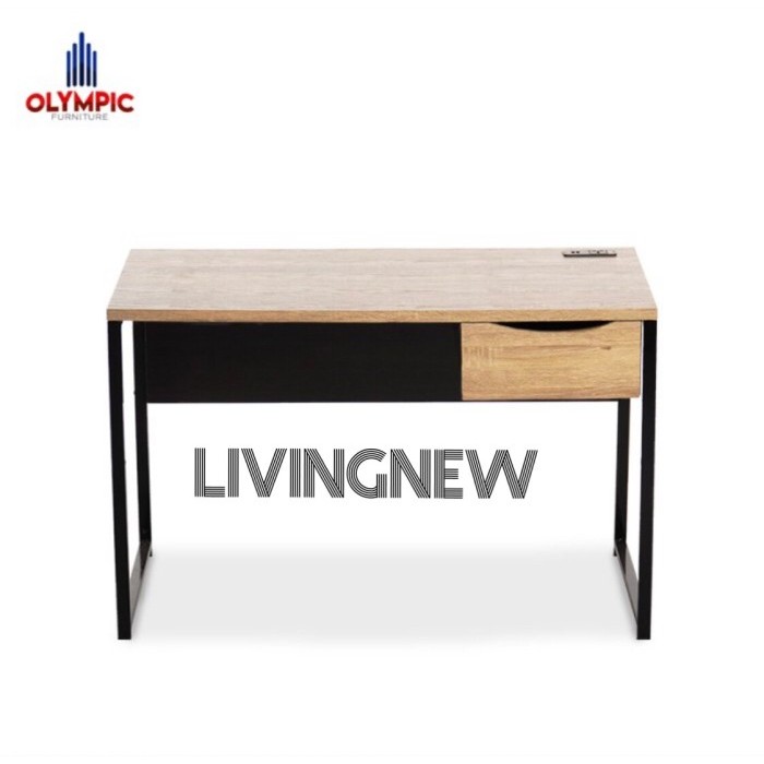 Meja Tulis Hickory Olympic Kaki Besi / Meja Laptop / Meja Kerja /