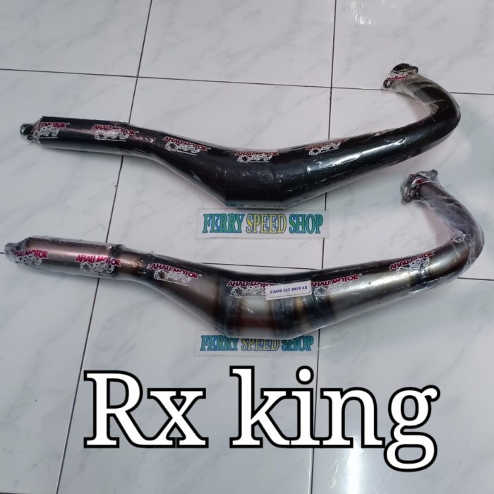 Knalpot Ahau V3v super V3v Black Rx king / Knalpot kolong Rx king Rxk