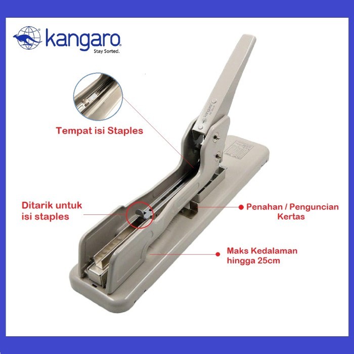 

HEKTER / ALAT STAPLER BESAR HD 23L17 KANGARO SEJENIS MAX HD 12-L/17