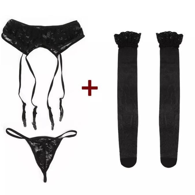 

Sexy Lingerie Set Garter Dan Stocking Original