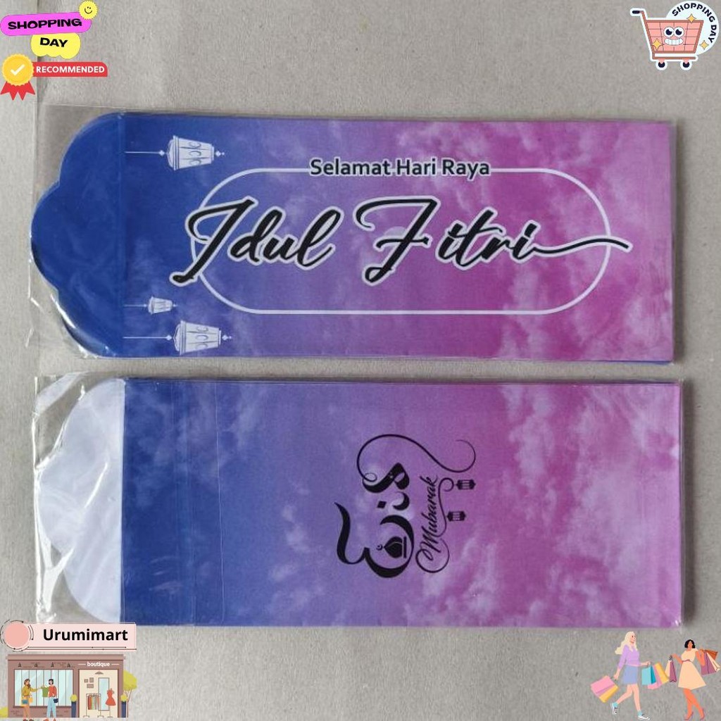 

Amplop Lebaran Isi 10 Pcs / Bungkus / Ukuran 7 X 16 Cm D Cod