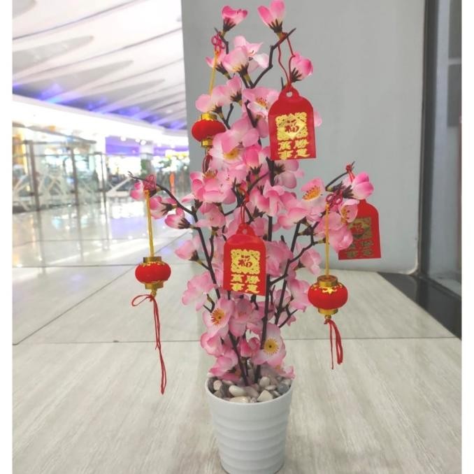 

Hiasan Dekorasi Pohon Imlek Meihua Angpao Paket Hiasan 40 Cm Original