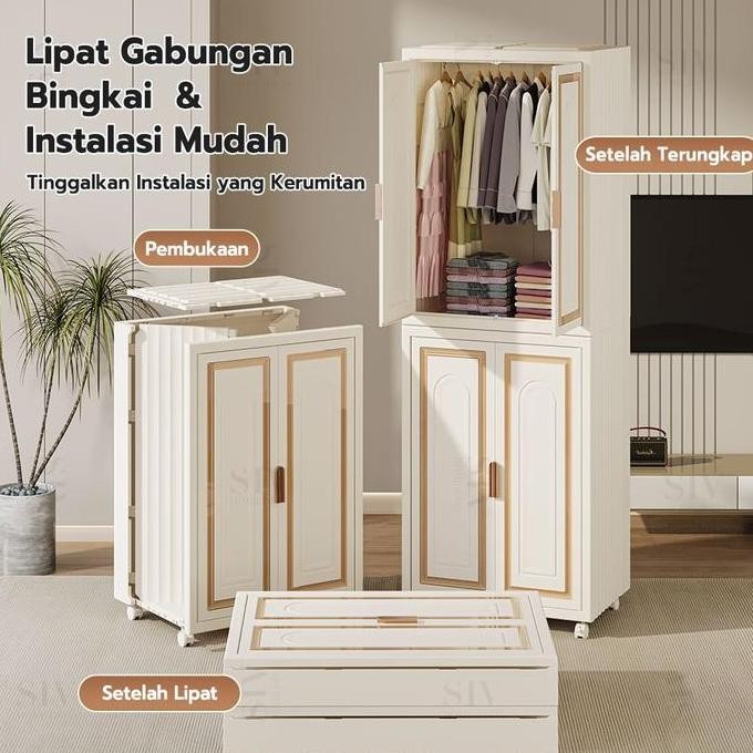 JumboSiv Lemari Plastik Pakaian Minimalis Baju Bayi Lemari Plastik Anak