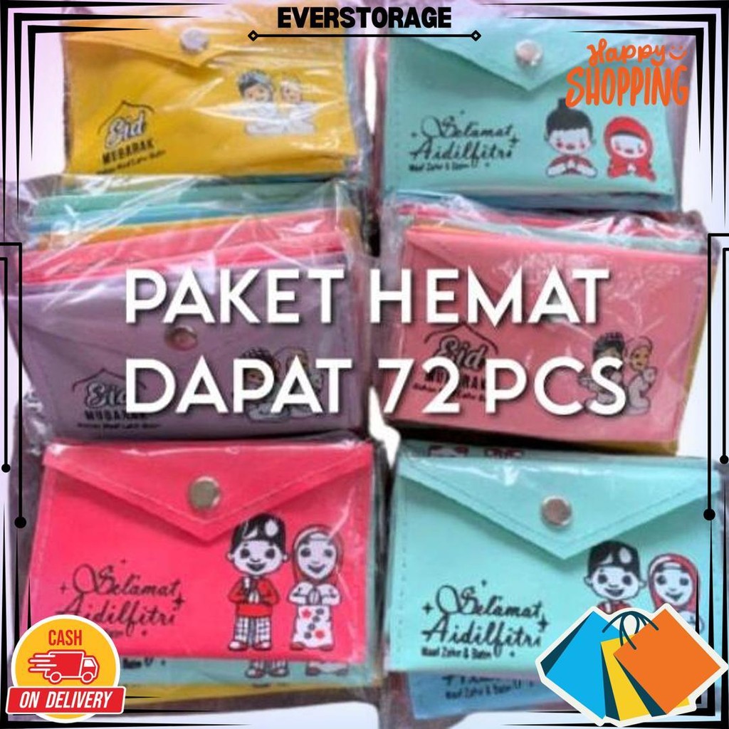 

(Dapat 72Pcs) Amplop Lebaran Lucu Mini/Dompet Lebaran Kancing (Kecil) D Terlaris