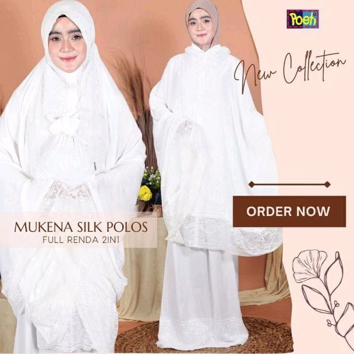 Mukena 2In1 Full Renda Zarra Silk By Poeti