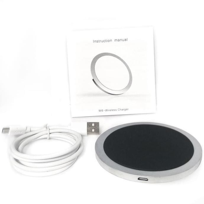 Murah Kajsa W6 Qi Fast Wireless Charger With Adapter Black / White