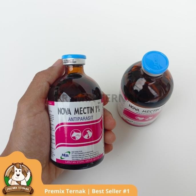 NOVA MECTIN 1% 100ml - Obat ANTIPARASIT ( cacing/gudeg ) pada HEWAN