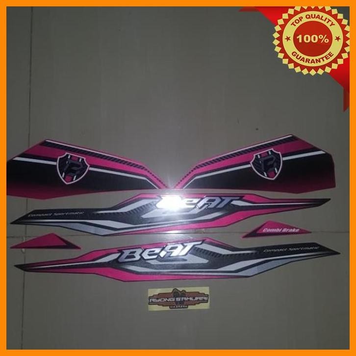 [AMC] STRIPING BEAT ECO 2019 HITAM DOFF MAGENTA ORI