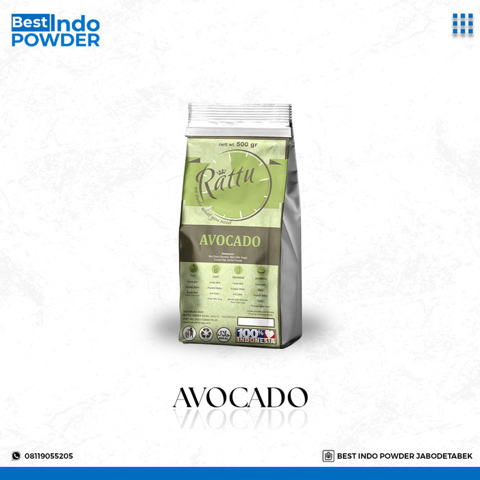 

BUBUK AVOCADO RATTU BEVERAGE 500gr / POWDER AVOCADO / BUBUK ALPUKAT