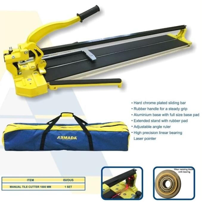 

SIAP KIRIM ARMADA 1000MM MANUAL GRANITE - TILE CUTTER WITH LASER - ALAT POTONG GR