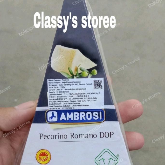 

SIAP KIRIM CHEESE PECORINO ROMANO/AMBORSI KEJU PERAM 200 GR/SHEEP'S MILK