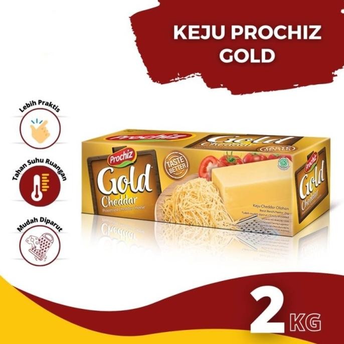 

SIAP KIRIM KEJU CHEDAR PROCHIZ GOLD 2KG CHEDDAR CHEESE HALAL