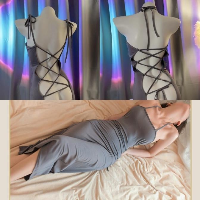 

Lingerie Sexy Dress Tali Ketat Lembut Sejuk Baju Tidur Wanita A236 Original
