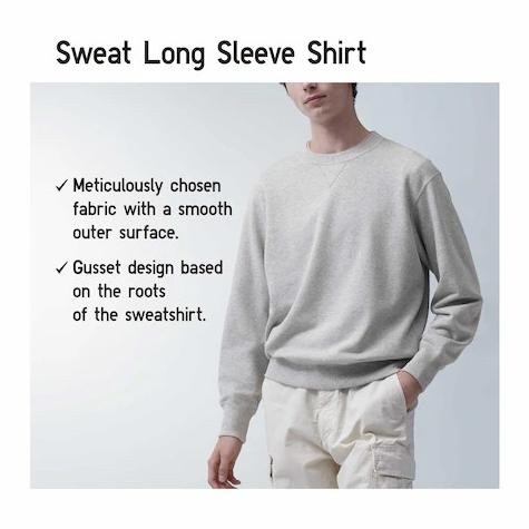 Sale Uniqlo Men Sweater Pria Lengan Panjang Navy