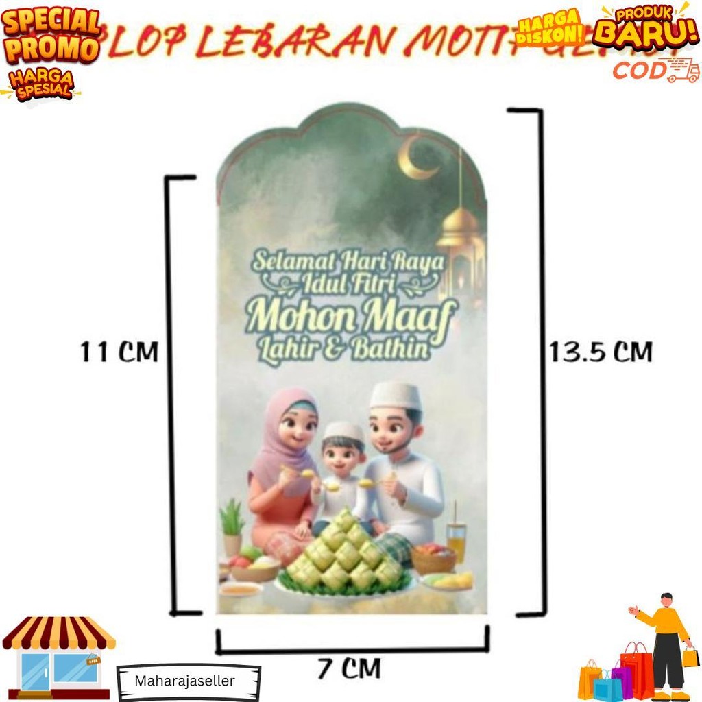 

Amplop Lebaran Karakter Uk 7X12 Isi 50 Pcs Dan 100 Pcs Dan Ukuran Besar 8X16 Isi 50Pcs D Best Seller