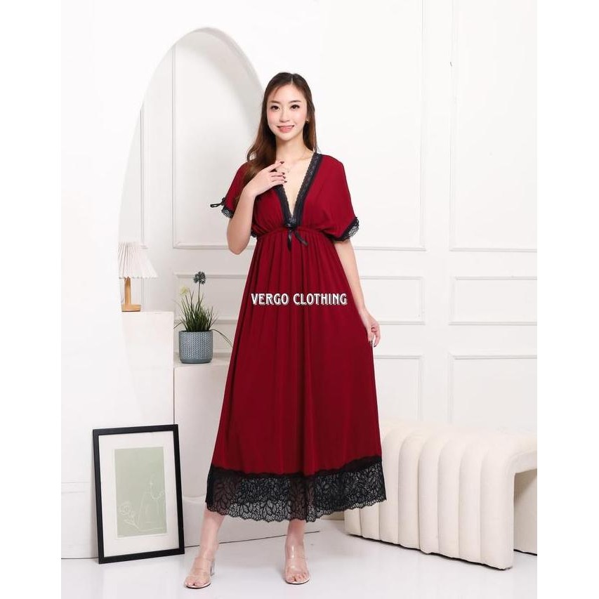 

Vergo - Emily Long Dress [ Premium ] Dress Lingerie Baju Tidur Wanita Fit Xxl Jersey Jumbo Ld 120 Cm Py 393 Original