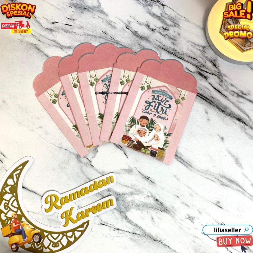 

10 Pcs Amplop Lebaran 2025 Medium Muslim D Promo Puncak