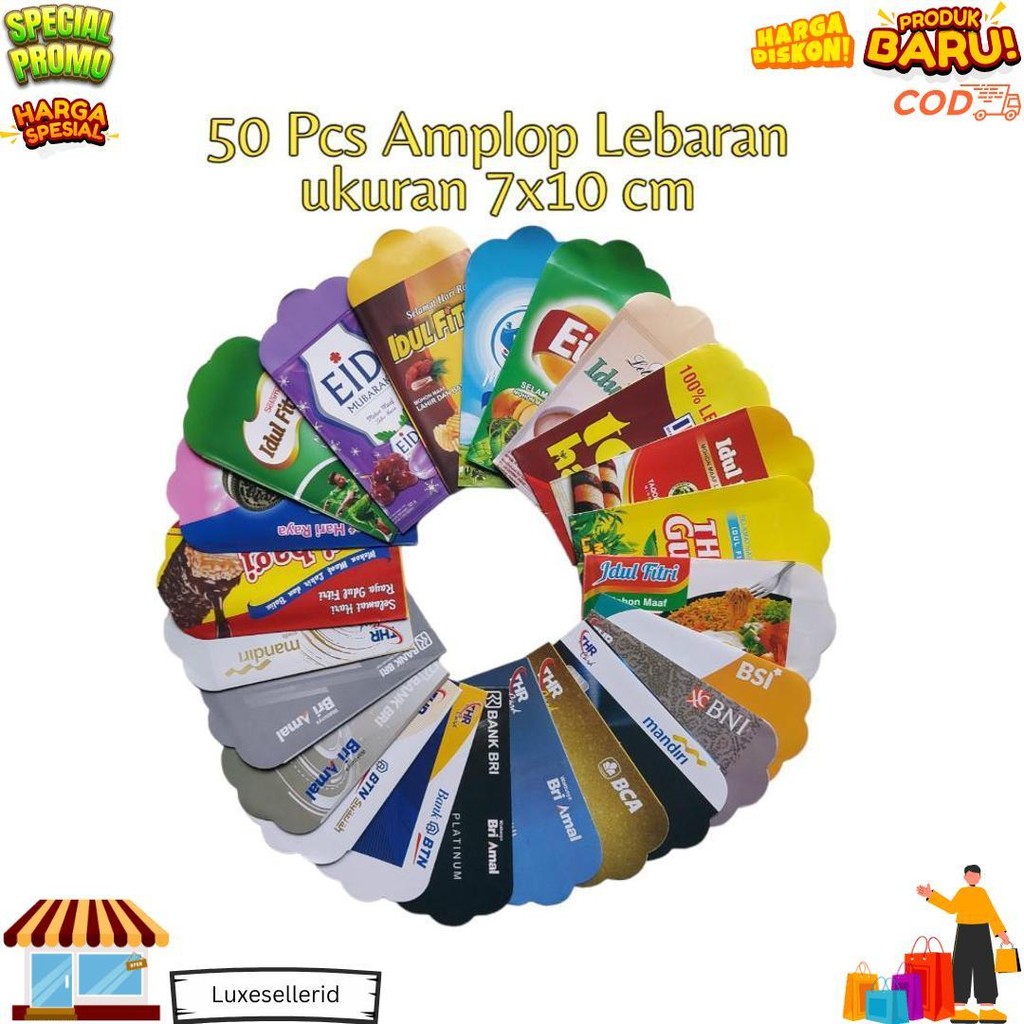 

Amplop Lebaran Motif Unik Isi 50 Lembar ( Ukuran 7X10 Cm ) D Sale