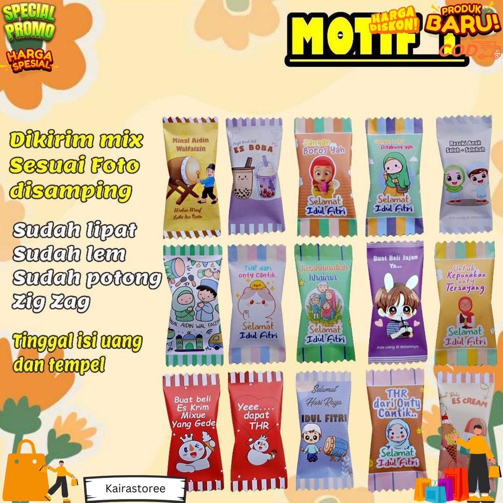

[15 Pcs] Amplop Permen Amplop Lebaran 2024 D Gratis Ongkir