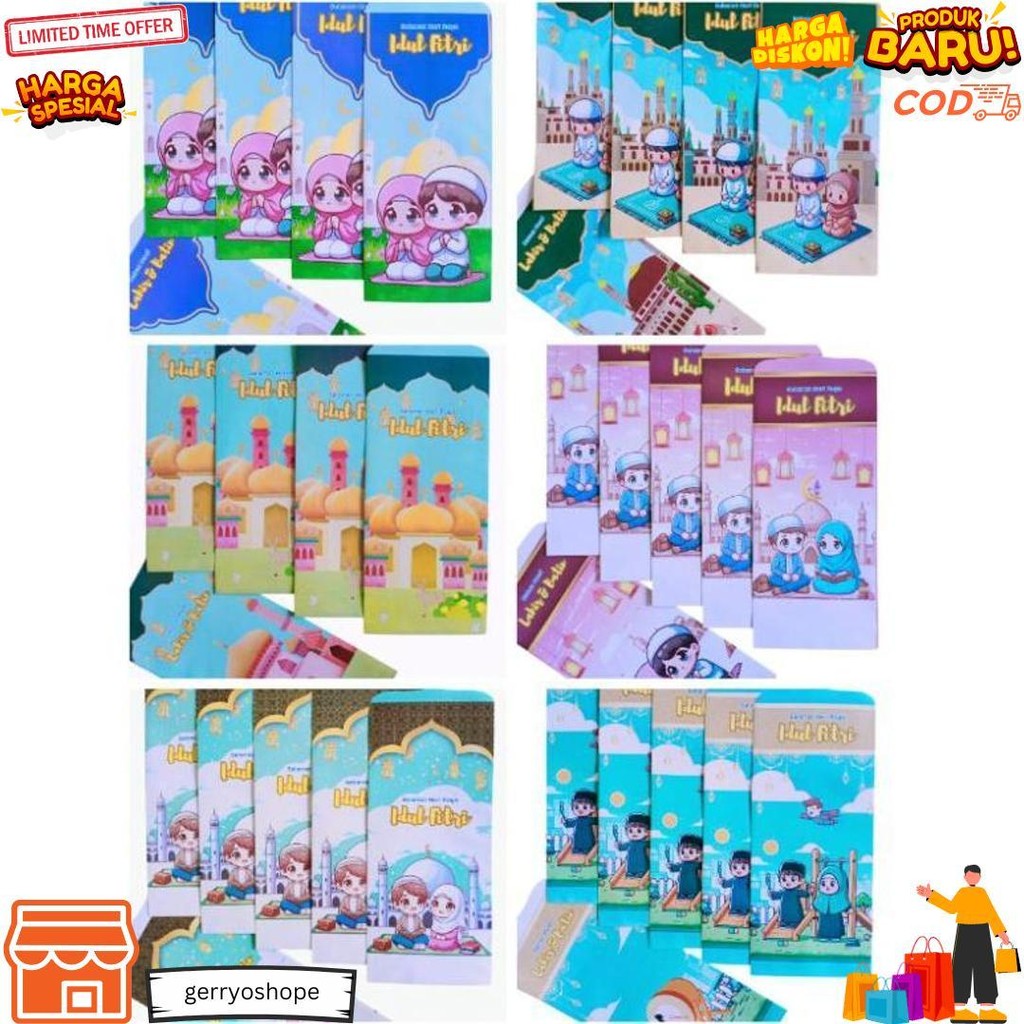 

1Pack Isi 10Pcs Amplop Lebaran Jumbo Bisa Pilih Motif D Promo 3.3