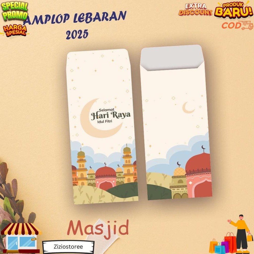 

(10 Pcs) Amplop Lebaran/Amplop Angpao Lebaran Murah/Per Pcs /Eceran Masjid D Ramadhan Sale