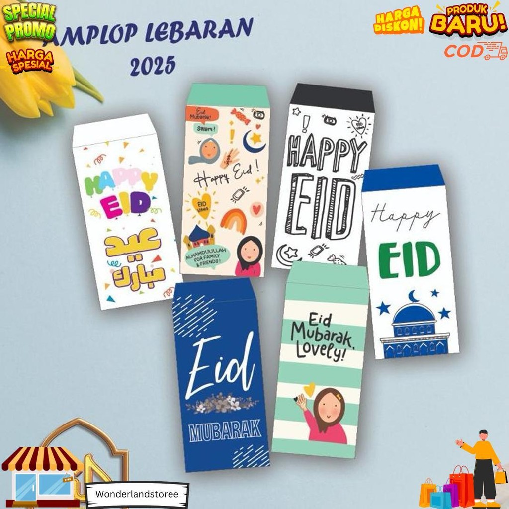 

(Isi 10Pcs) Amplop Lebaran 2025/ Amplop Angpao Lebaran Terbaru 2025 Murah Unik D Promo 3.3