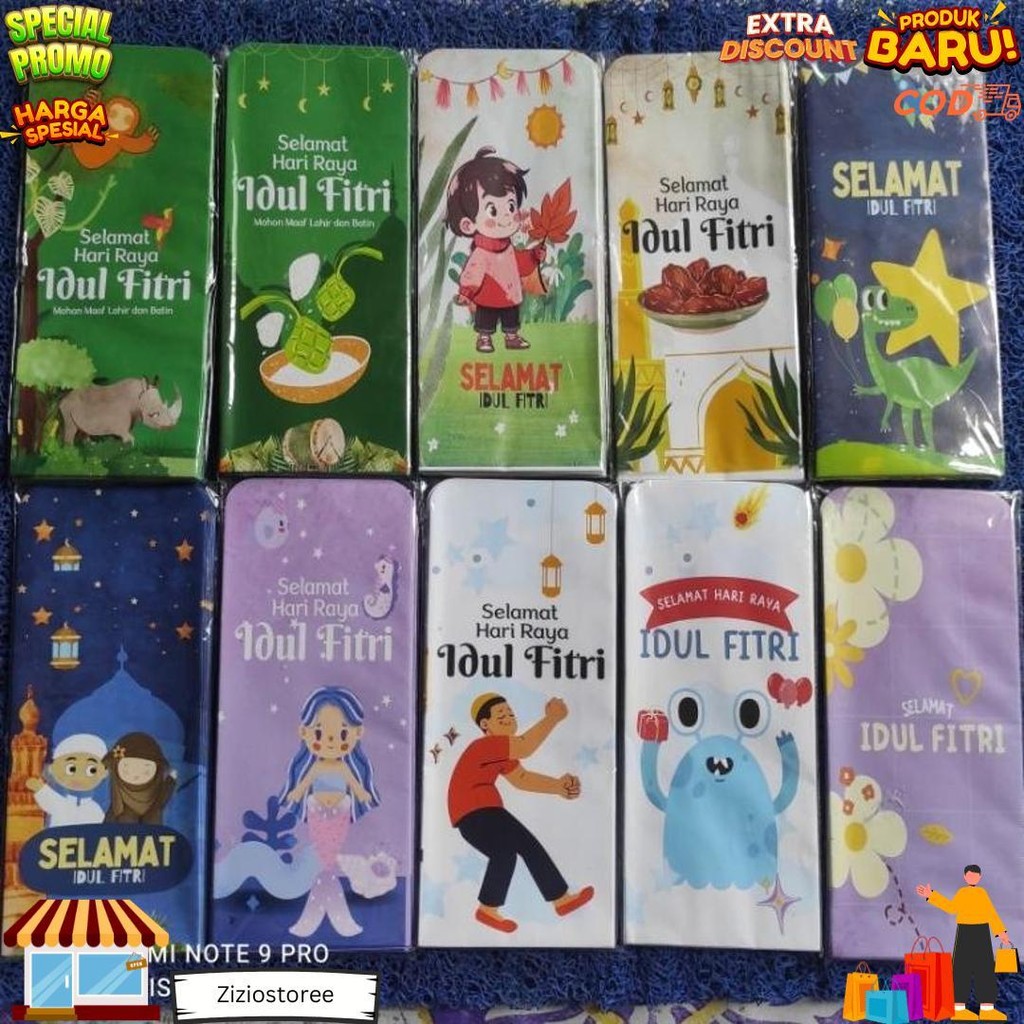 

10 Pcs -Amplop Lebaran Tema Labubu Sanrio Kuromi Uk Jumbo D Promo 3.3