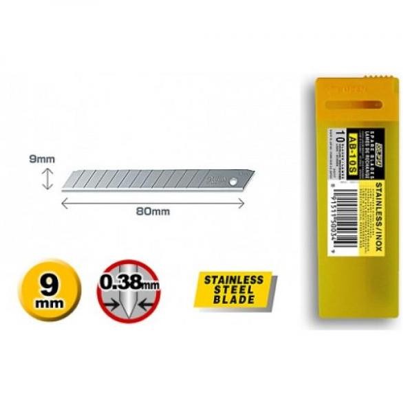 

SIAP KIRIM OLFA AB 10S REFILL CUTTER 9MM AB-10S STAINLESS BLADE (10 PCS/PACK)