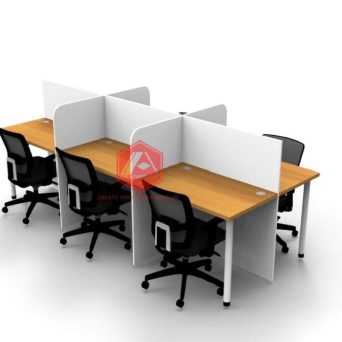 Meja Kantor Kerja Sekat Partisi 80*60 Cm