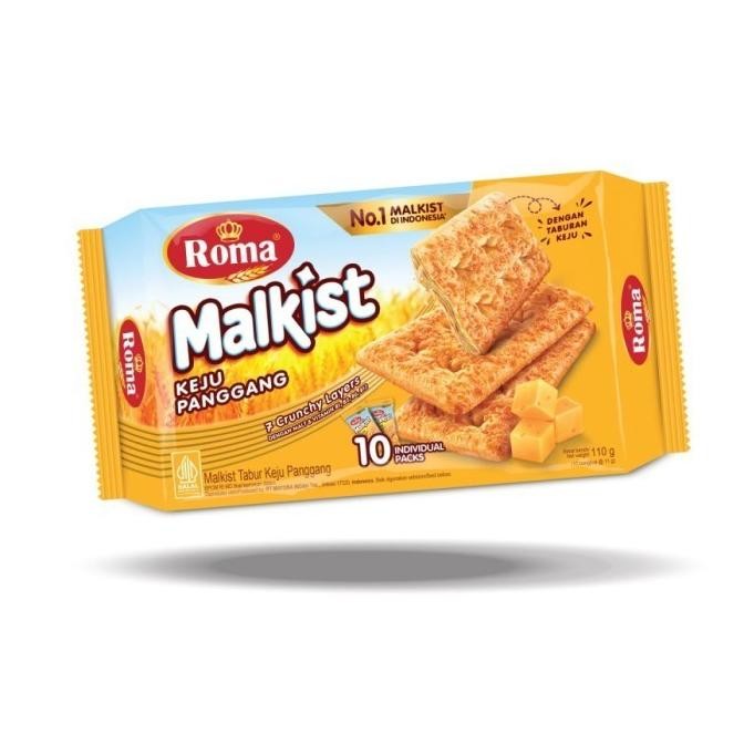 

Grosir Roma Biskuit Malkist Keju Panggang Grilled | Cheese 10 Individual Packs - 110 Gr (Harga 6 Pcs)
