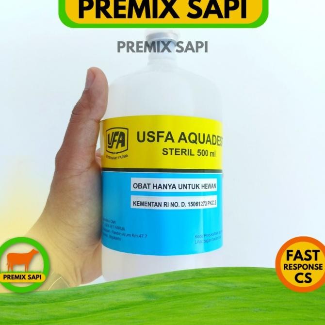 USFA AQUADEST 500ml - Aquades Air Steril
