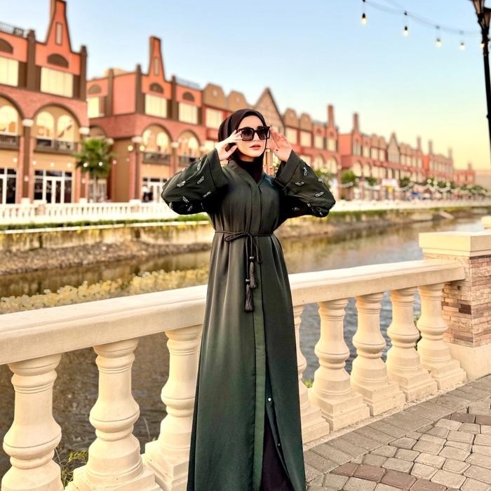 Abaya Haifa Fursan Crystal/Abaya Mewah/Abaya Pesta Wanita
