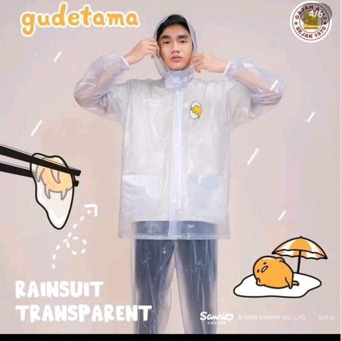 (COD) Jas Hujan Elephant Brand Gudetama Series