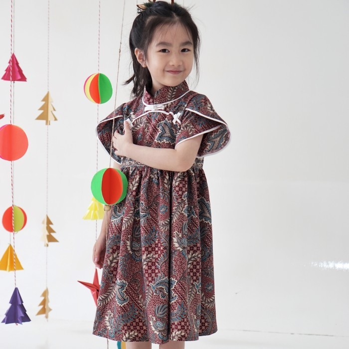 BATIK KEPIK Emma dress batik cheongsam anak