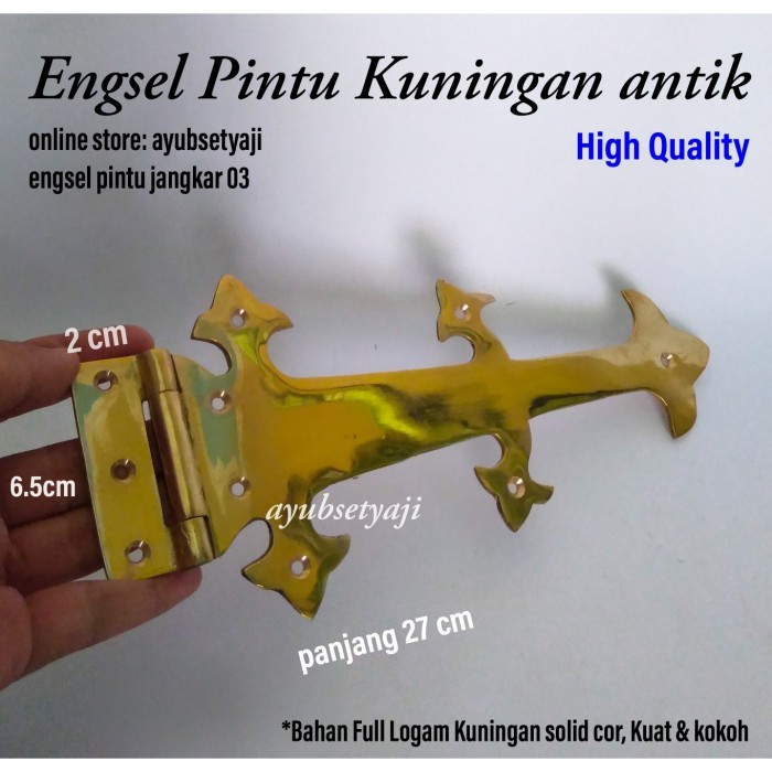 My Engsel Pintu Kuningan Antik Jangkar 03 Engsel Panah Gerbang Klasik