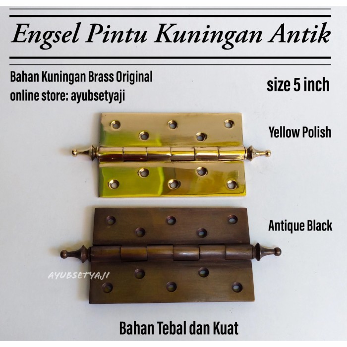My Engsel Pintu Kuningan 5 In Inch Antik Klasik Engsel Kuat Kuat Antik